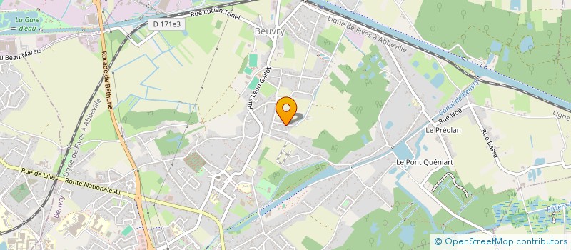 localisation de l'entreprise B.S.P CHAUFFAGE  BEUVRY