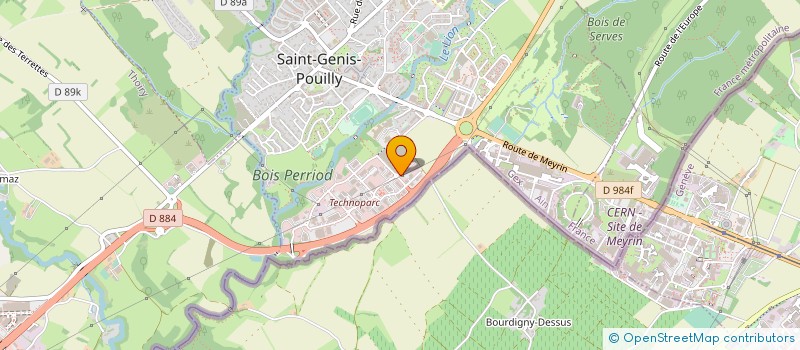 localisation de l'entreprise B+S PROJETS SARL à SAINT-GENIS-POUILLY