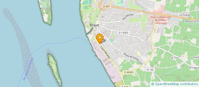 localisation de l'entreprise B & S SUSHI à BLAYE