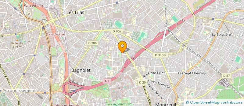 localisation de l'entreprise B.S.T à BAGNOLET