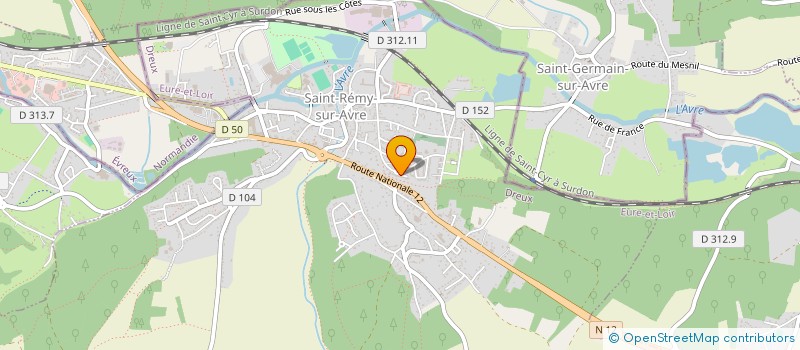 localisation de l'entreprise B.S TRANSPORTS 28 à SAINT-REMY-SUR-AVRE