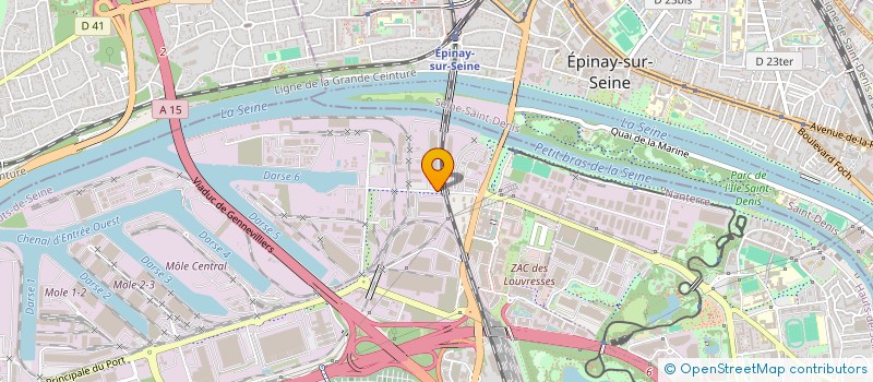 localisation de l'entreprise B.S.V.  GENNEVILLIERS