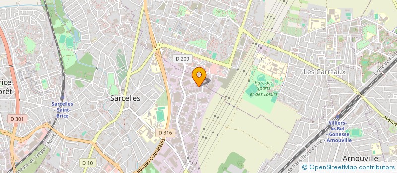 localisation de l'entreprise B SARCELLES à SARCELLES