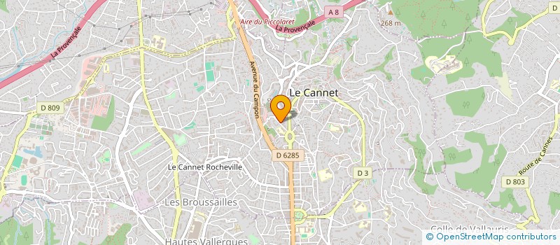 localisation de l'entreprise B SESSIONS à LE CANNET