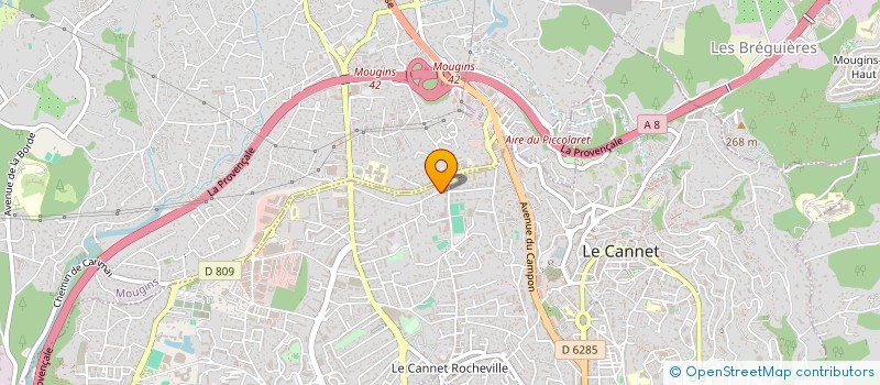 localisation de l'entreprise B-SHOP à LE CANNET