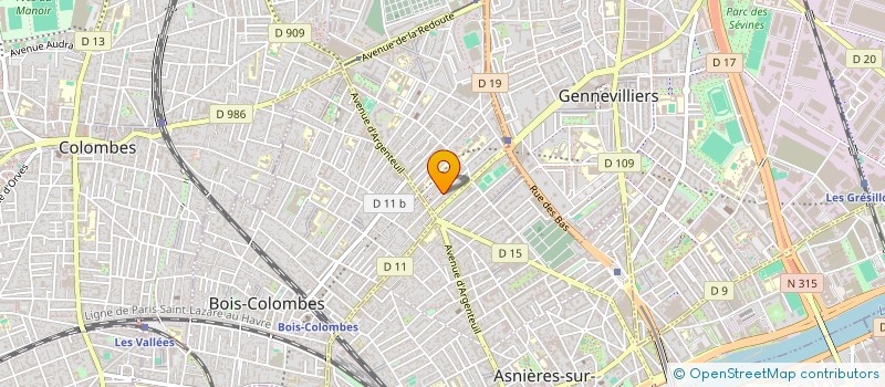 localisation de l'entreprise B.START à ASNIERES-SUR-SEINE