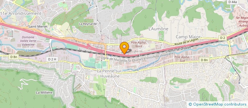 localisation de l'entreprise B + SYSTEMS  LA PENNE-SUR-HUVEAUNE