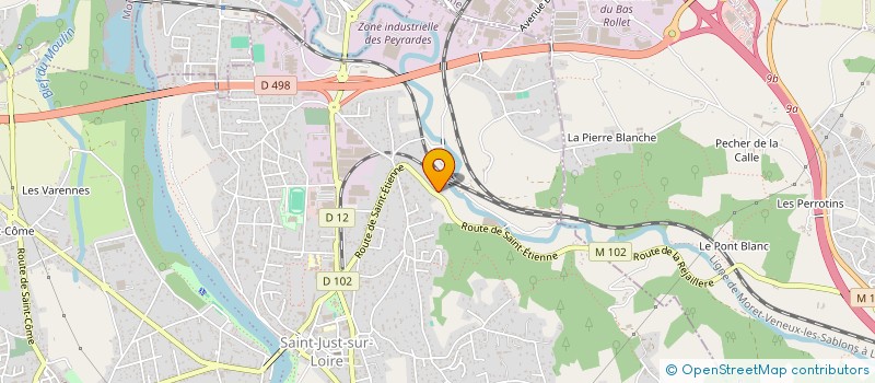 localisation de l'entreprise B.T.  SAINT-JUST-SAINT-RAMBERT