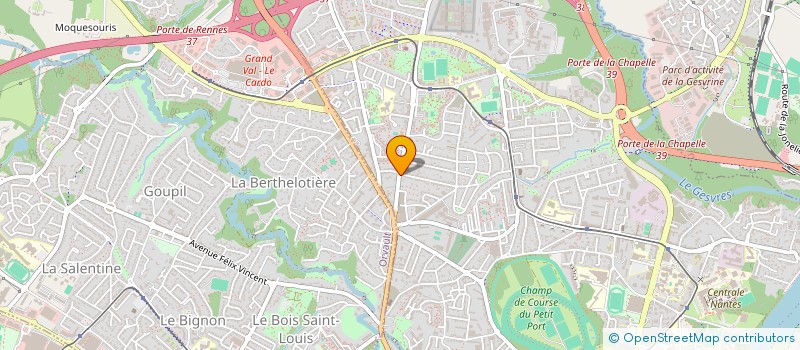 localisation de l'entreprise B.T.B. à NANTES