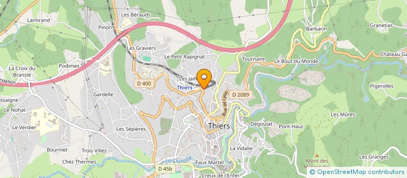 localisation de l'entreprise B.T.B. CONSEILS à THIERS