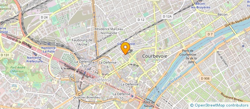 localisation de l'entreprise B T C à COURBEVOIE