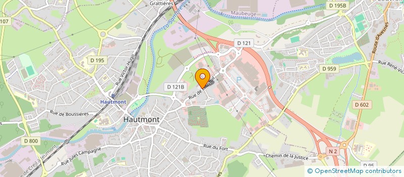 localisation de l'entreprise B.T.C.H.  HAUTMONT