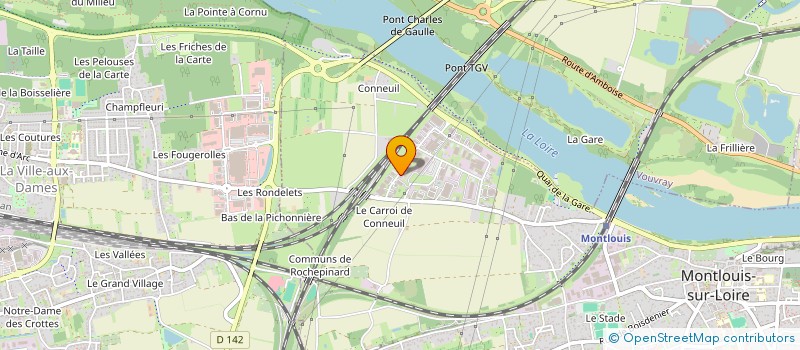 localisation de l'entreprise B.T.D.  MONTLOUIS-SUR-LOIRE