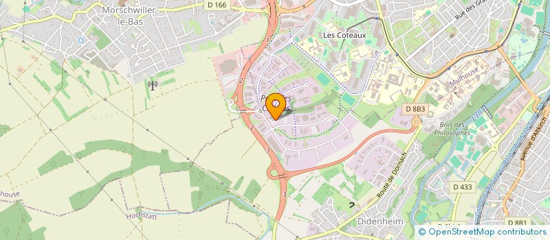 localisation de l'entreprise B+T ENVIRONNEMENT  BRUNSTATT-DIDENHEIM