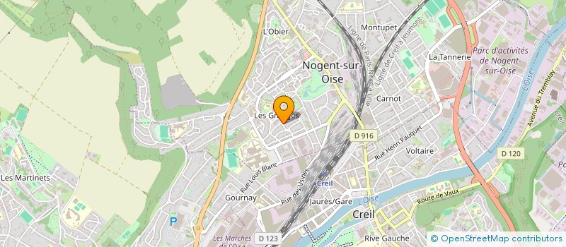 localisation de l'entreprise B.T.G  NOGENT-SUR-OISE