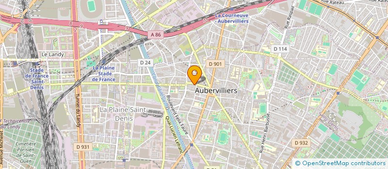 localisation de l'entreprise B.T.G.S  AUBERVILLIERS