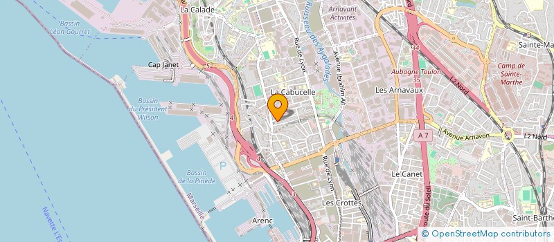 localisation de l'entreprise B.T.H. à MARSEILLE