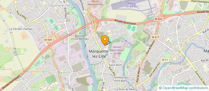localisation de l'entreprise B.T IMMO  MARQUETTE-LEZ-LILLE