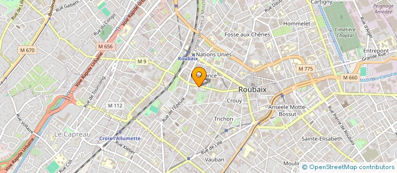 localisation de l'entreprise B.T.M.  ROUBAIX