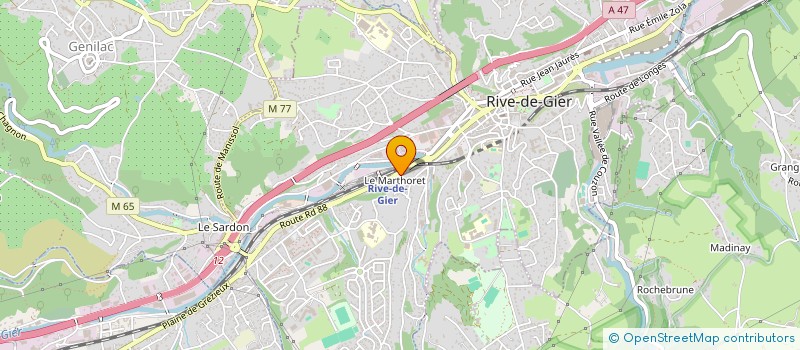 localisation de l'entreprise B.T.N ELECTRICITE à RIVE-DE-GIER