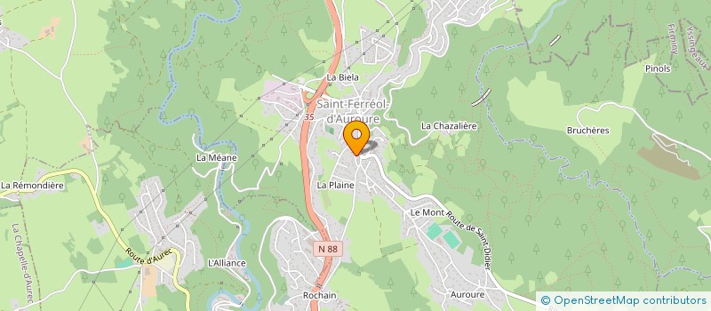 localisation de l'entreprise B.T.P.  SAINT-FERREOL-D'AUROURE