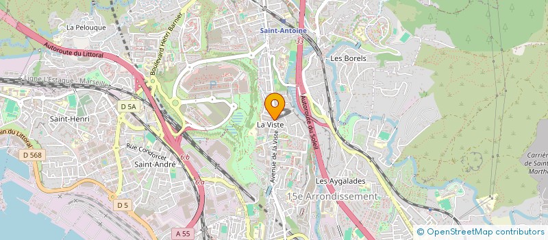 localisation de l'entreprise B.T.P. (BATI TRAVAUX PRO) à MARSEILLE