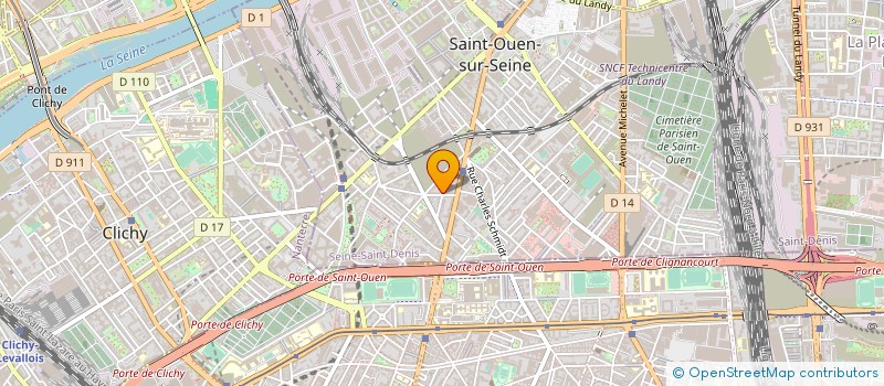 localisation de l'entreprise B.T.P. SERVICES à SAINT-OUEN-SUR-SEINE