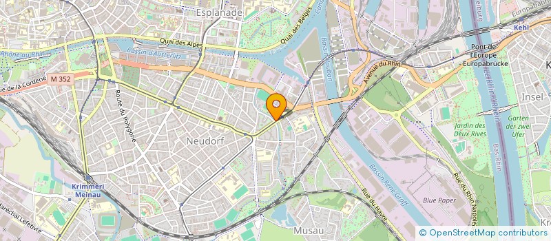 localisation de l'entreprise B.T.W. à STRASBOURG