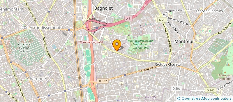 localisation de l'entreprise B.TRADING à BAGNOLET