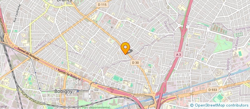 localisation de l'entreprise B.TRANS à DRANCY