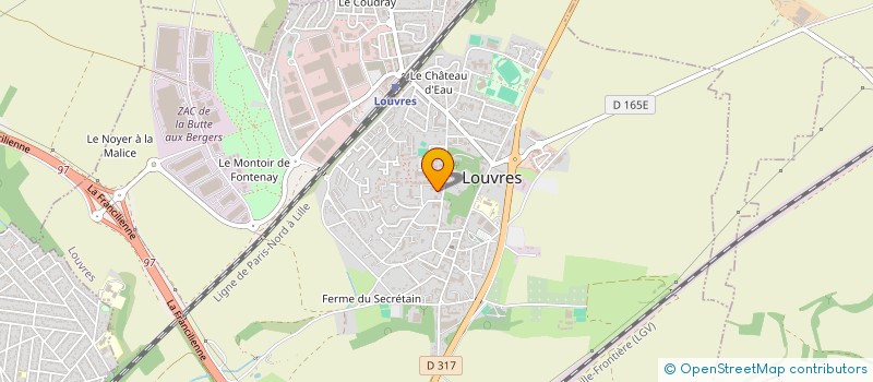 localisation de l'entreprise B.TRANSPORT à LOUVRES