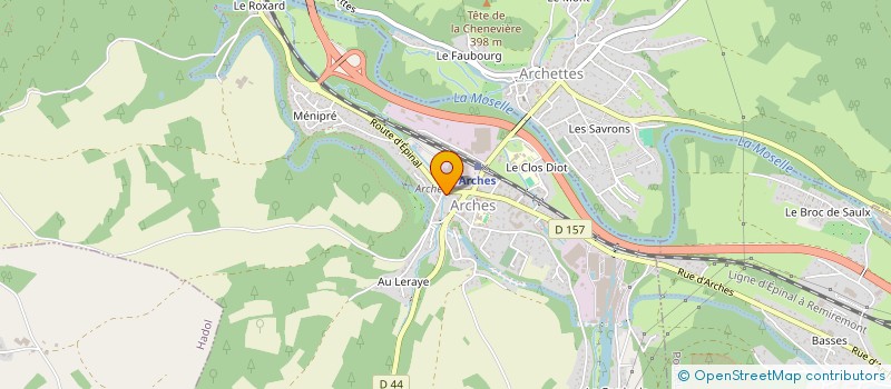 localisation de l'entreprise B.U. COSMOS  ARCHES