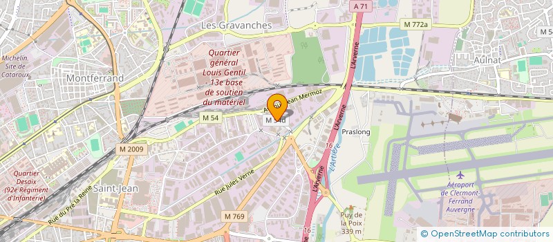 localisation de l'entreprise B'UP  CLERMONT-FERRAND