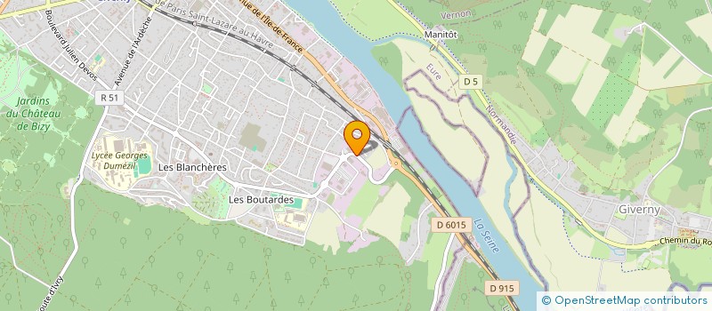 localisation de l'entreprise B.V  VERNON