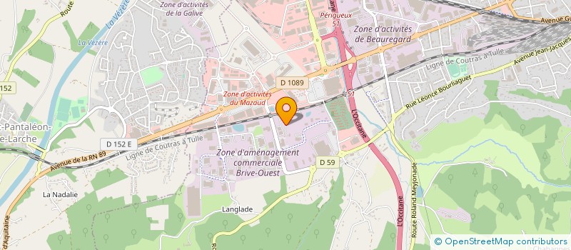 localisation de l'entreprise B.V. BRIVE  BRIVE LA GAILLARDE