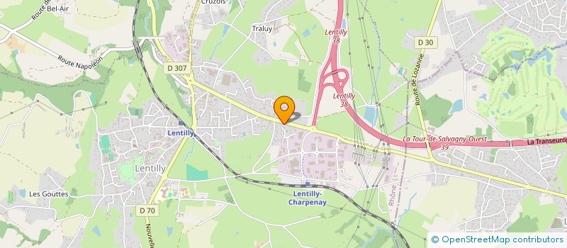 localisation de l'entreprise B V  CHAUFFAGE  LENTILLY