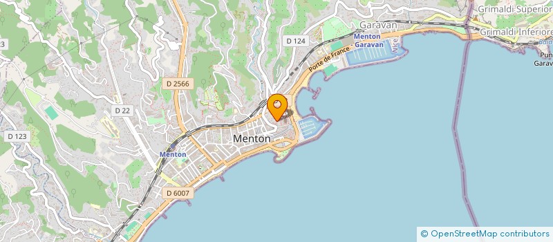 localisation de l'entreprise B.V DIFFUSION à MENTON