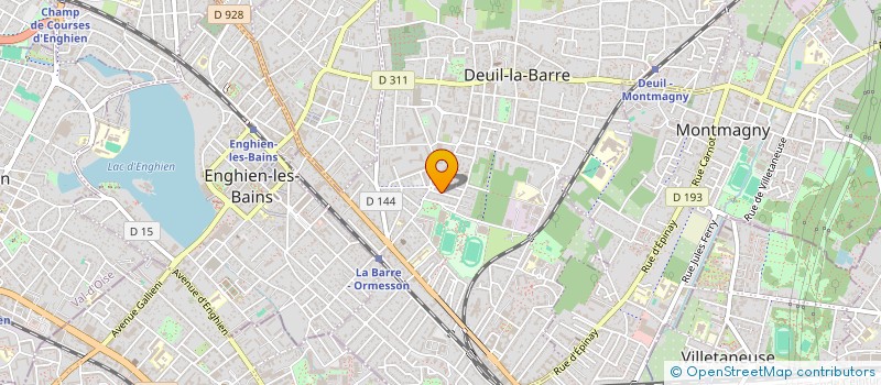 localisation de l'entreprise B & V INVEST.  DEUIL-LA-BARRE