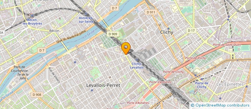 localisation de l'entreprise B.V.M. à LEVALLOIS-PERRET
