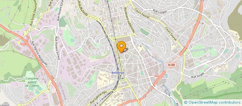 localisation de l'entreprise B.V. SERVICES  SAINT-ETIENNE