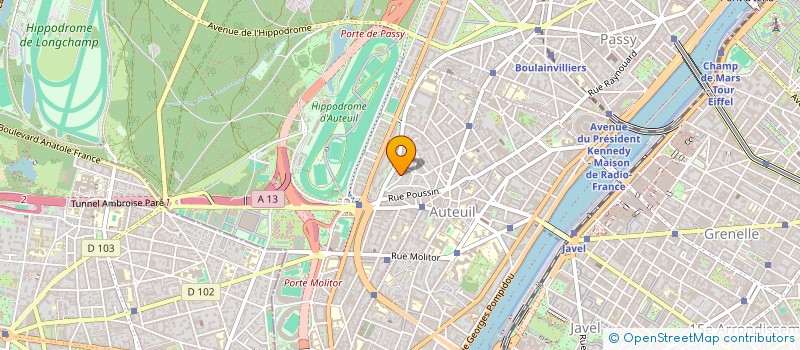 localisation de l'entreprise B.V.T.  PARIS