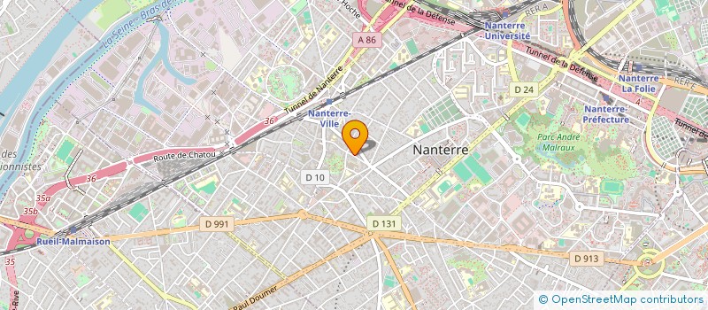 localisation de l'entreprise B & W  NANTERRE