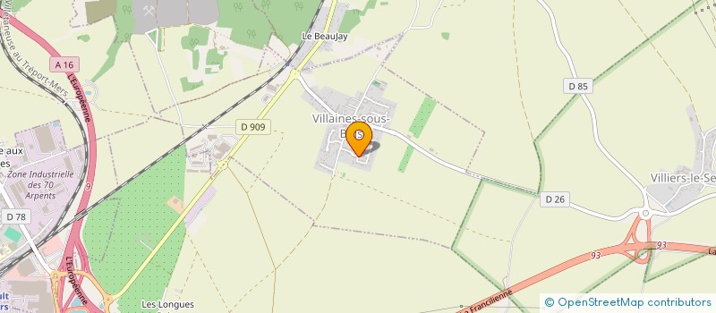 localisation de l'entreprise B.WYZ  VILLAINES-SOUS-BOIS