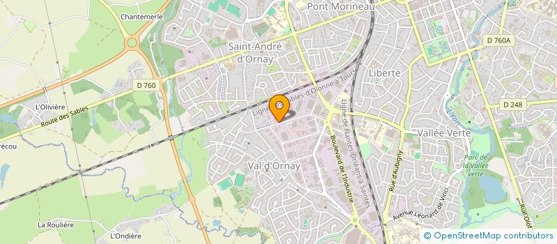 localisation de l'entreprise B.X.L.  LA ROCHE-SUR-YON