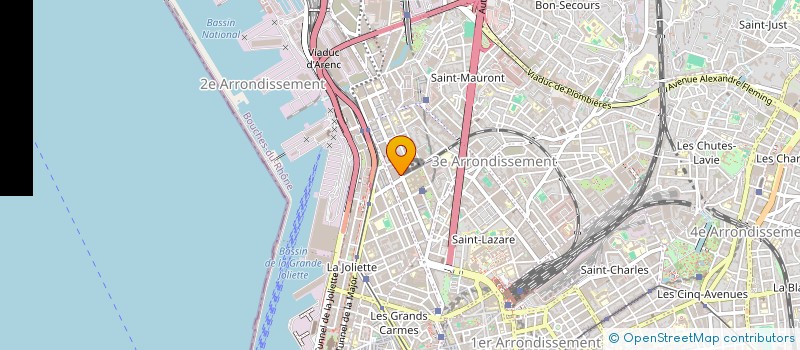 localisation de l'entreprise B.Y.B. à MARSEILLE