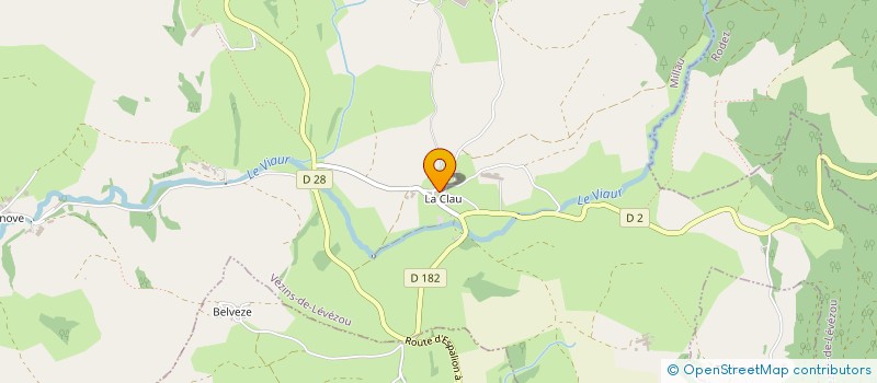 localisation de l'entreprise B.Y. INVEST  VEZINS-DE-LEVEZOU