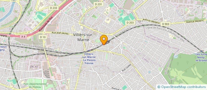 localisation de l'entreprise B.Y RENOV à VILLIERS-SUR-MARNE