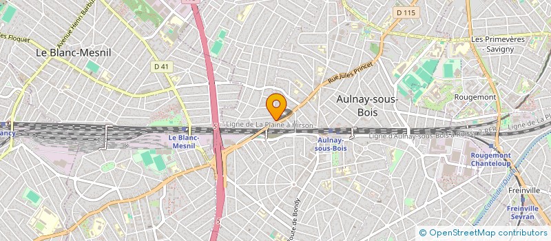 localisation de l'entreprise B.Z à AULNAY-SOUS-BOIS