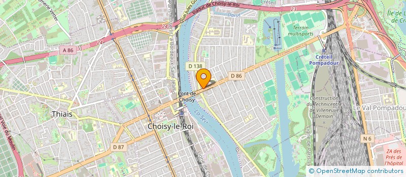 localisation de l'entreprise B.Z. IMMO à CHOISY-LE-ROI