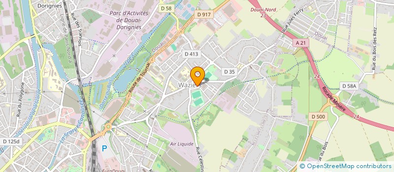 localisation de l'entreprise B1  WAZIERS